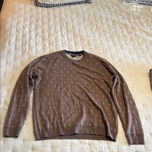 Ted Baker Brown Crewneck Sweater with Pattern